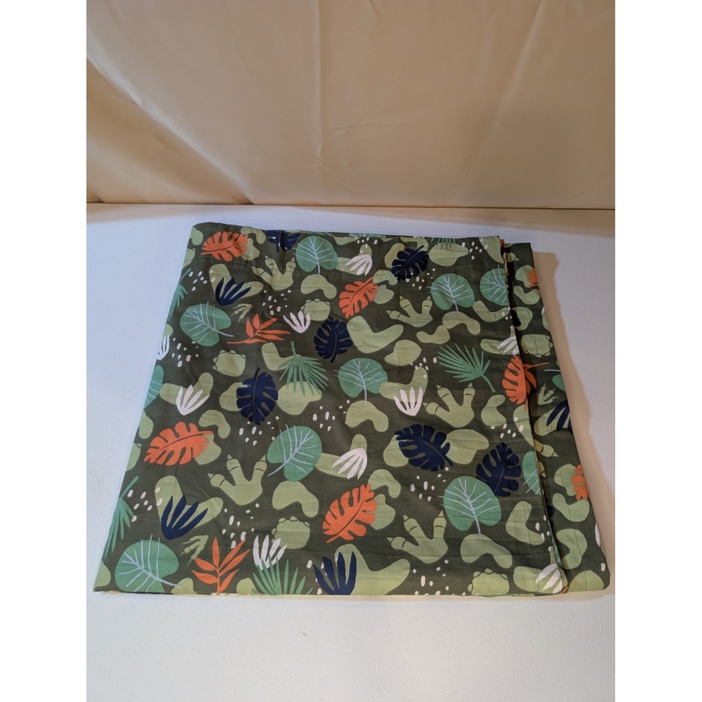 Pillowfort 42"x84" Jungle Leaf Light Filtering Curtain Panel – Green Print - Picture 1 of 2